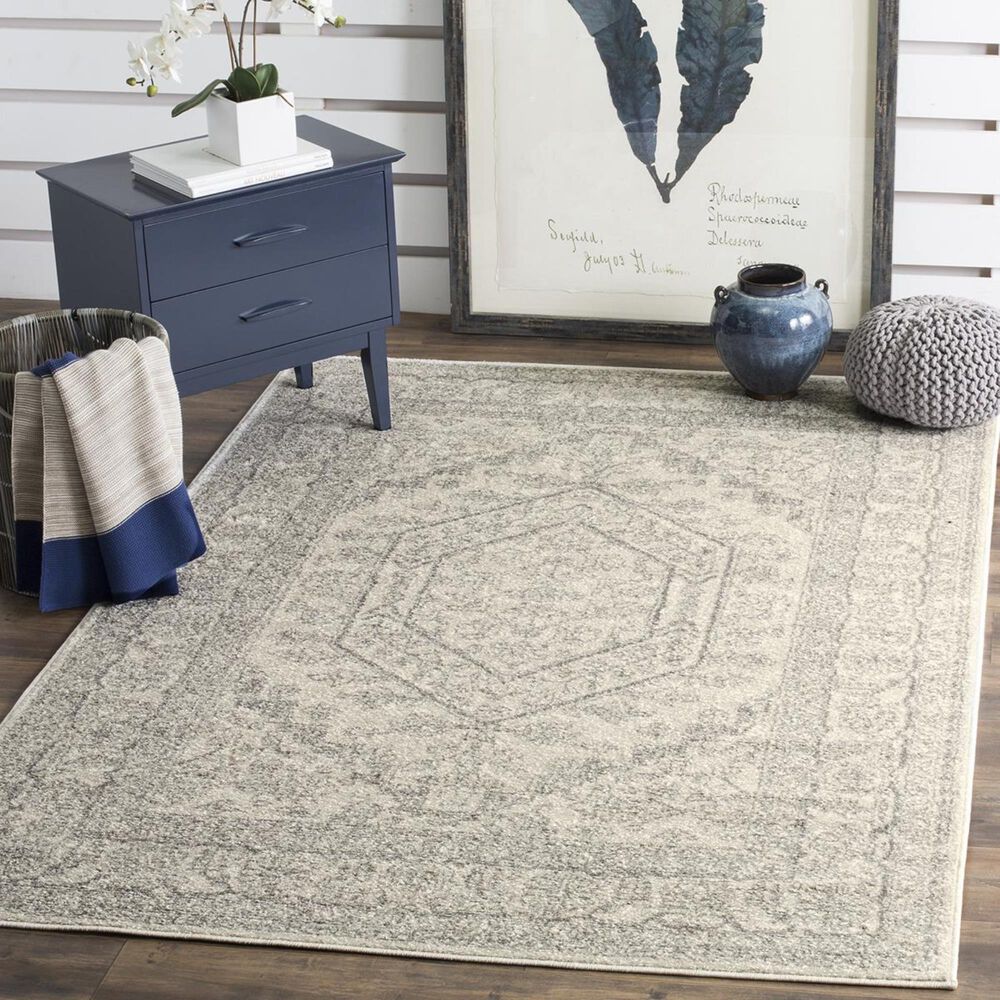 Safavieh Adirondack ADR108B-5 5"1" x 7"6" Ivory/Silver Area Rug, , large