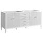 James Martin Vanities Myrrin 72" Double Vanity in Bright White with 3 cm Victorian Silver Quartz Top, , large