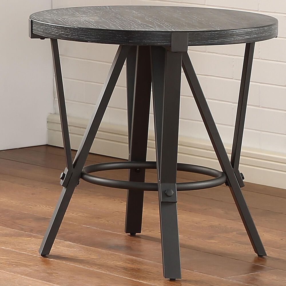 Steve Silver Furniture Portland End Table in Gunmetal Gray, , large
