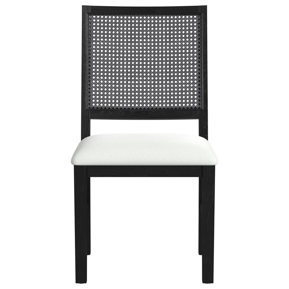 Mayberry Hill Bahama Breeze Dining Side Chair with White Cushion in Black, , large