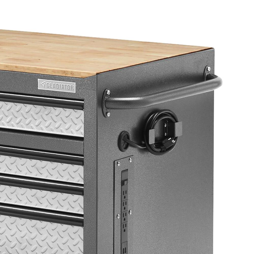 Gladiator 41&quot; 9-Drawer Mobile Tool Workbench with Wood Top in Hammered Granite, , large