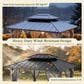 HOMLUX 10" x 12" Patio Hardtop Gazebo with Wood Posts in Light Gray, , large