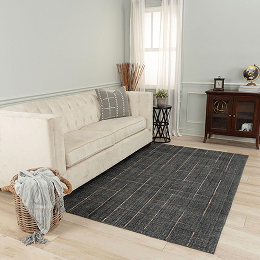 RIZZY Kiki Charcoal, Rust, Beige and Ivory 3' x 10' Runner, , large