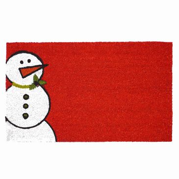 Callaway Snowman 17" x 29" Red Doormat, , large