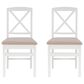 Linon Home Decor Triena X-Back Side Chair in White (Set of 2), , large