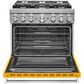 KitchenAid 5.1 Cu. Ft. Freestanding Gas Range with 6 Burners in Yellow Pepper, , large