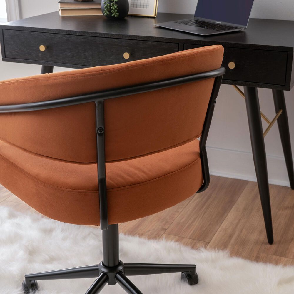 Linon Home Decor Prestwick Office Chair in Caramel, , large