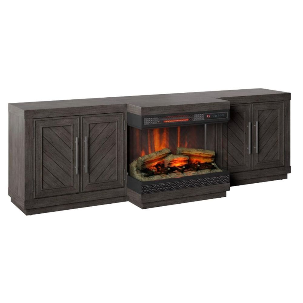 Fabio Flames 72" Mantel Fireplace in Gray, , large
