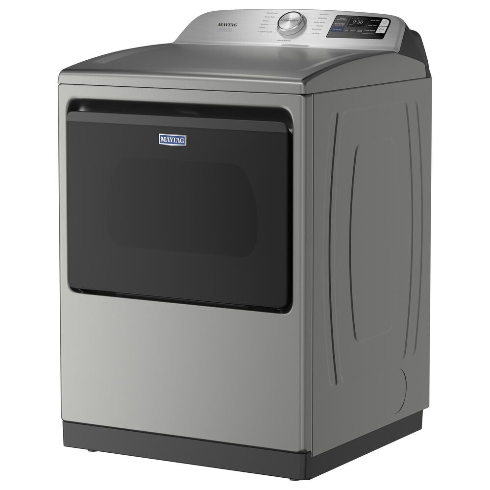 Maytag 5.3 Cu. Ft. Smart Pet Pro Top Load Impeller Washer and 7.4 Cu. Ft. Gas Smart Top Load Dryer Laundry Pair in Classic Silver, , large