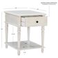 Linon Home Decor Mcghie Side Table in White, , large