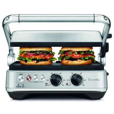 Breville 15" Sear and Press Grill in Brushed Stainless Steel, , large