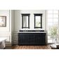 James Martin Vanities Brookfield 72" Double Bathroom Vanity in Antique Black with 3 cm Ethereal Noctis Quartz Top and Rectangle Sinks, , large