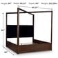 Ashley Dilenno California King Canopy Bed in Dark Brown, , large