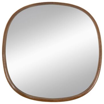 A&B Home Wayne 43" Curved Accent Wall Mirror in Brown, , large
