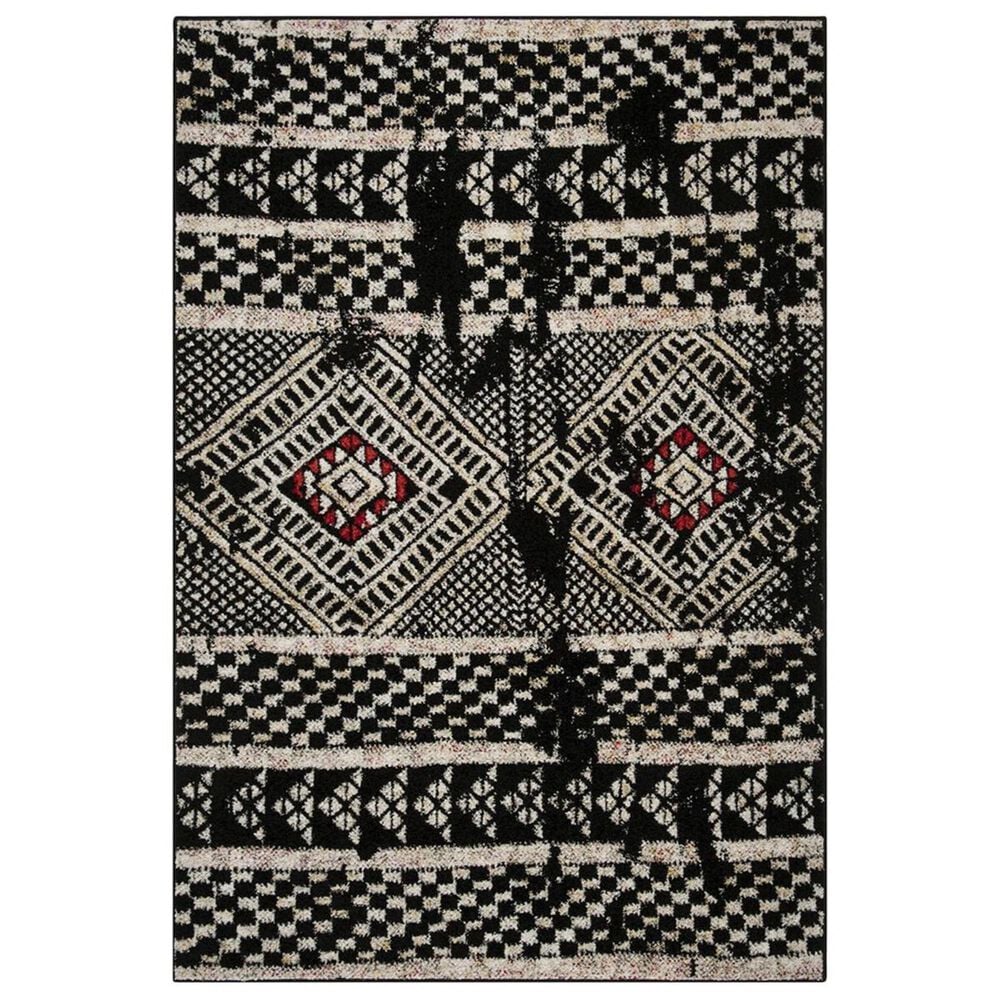 Safavieh Adirondack ADR202Z 5"1" x 7"6" Black and Light Grey Area Rug, , large