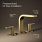 Kohler Parallel Widespread Bathroom Sink Faucet in Vibrant Brushed Moderne Brass, , large