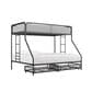 DHP Jaxon Twin over Full Bunk Bed with 2 Storage Drawers in Black, , large