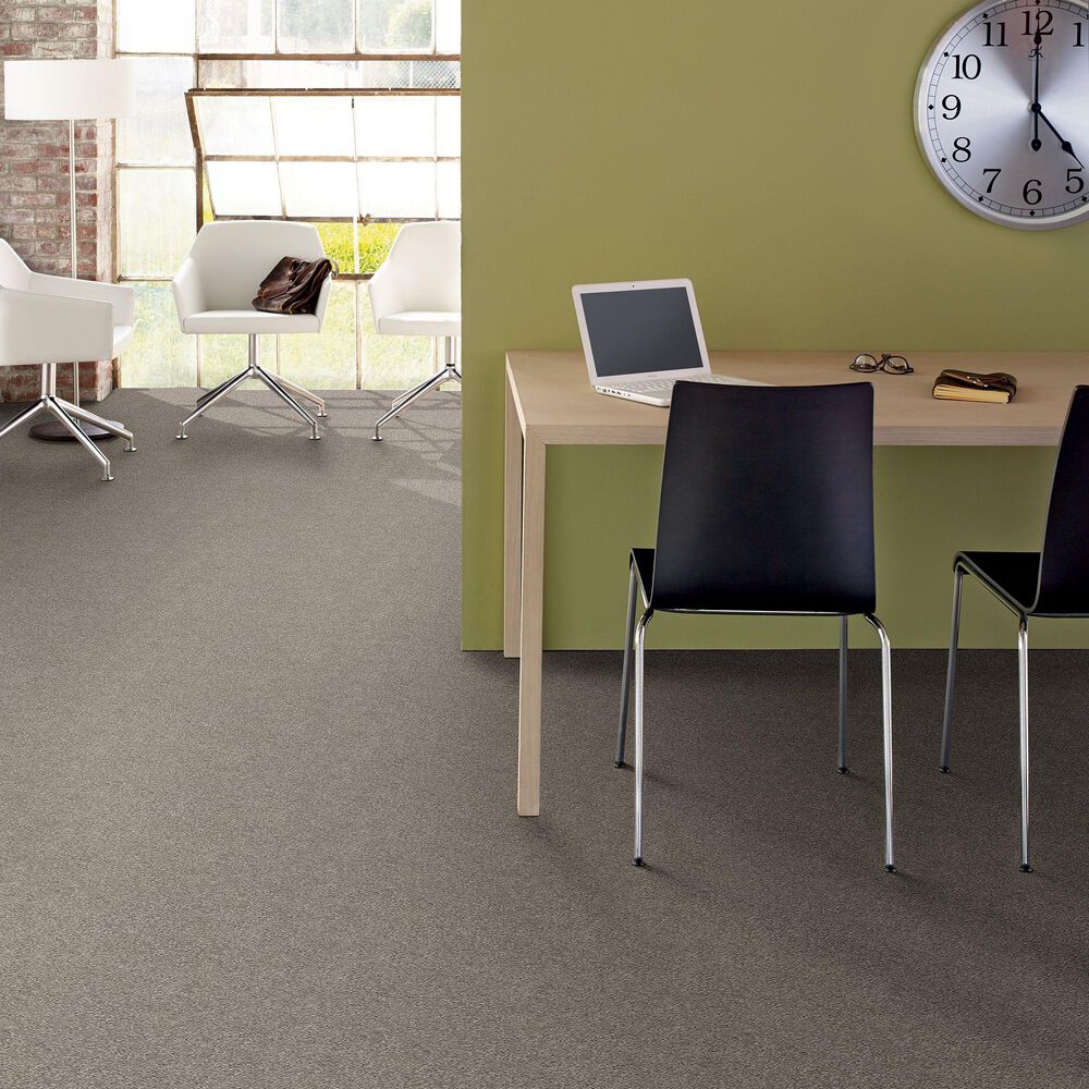 Shaw Simply the Best Cabana Life Solid Carpet in Perfect Taupe, , large