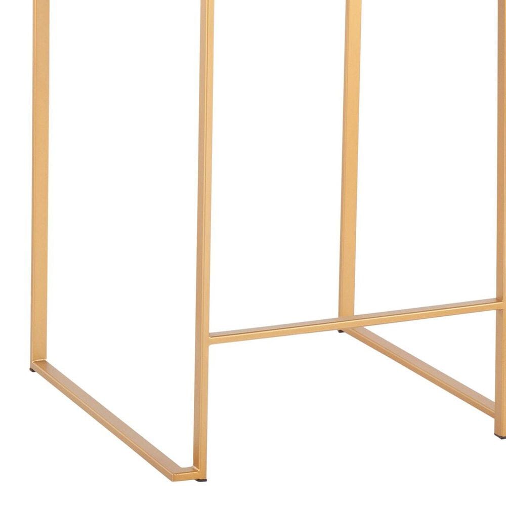 LumiSource Fuji 26" Counter Stool with Black Upholstery in Gold (Set of 2), , large