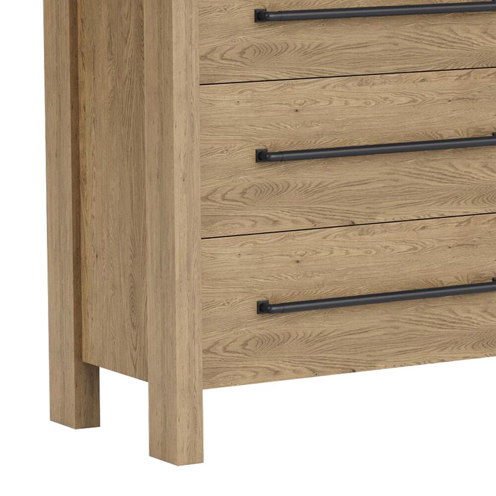 Shannon Hills Davie 4-Piece King Upholstered Bedroom Set in Pale Oak, , large