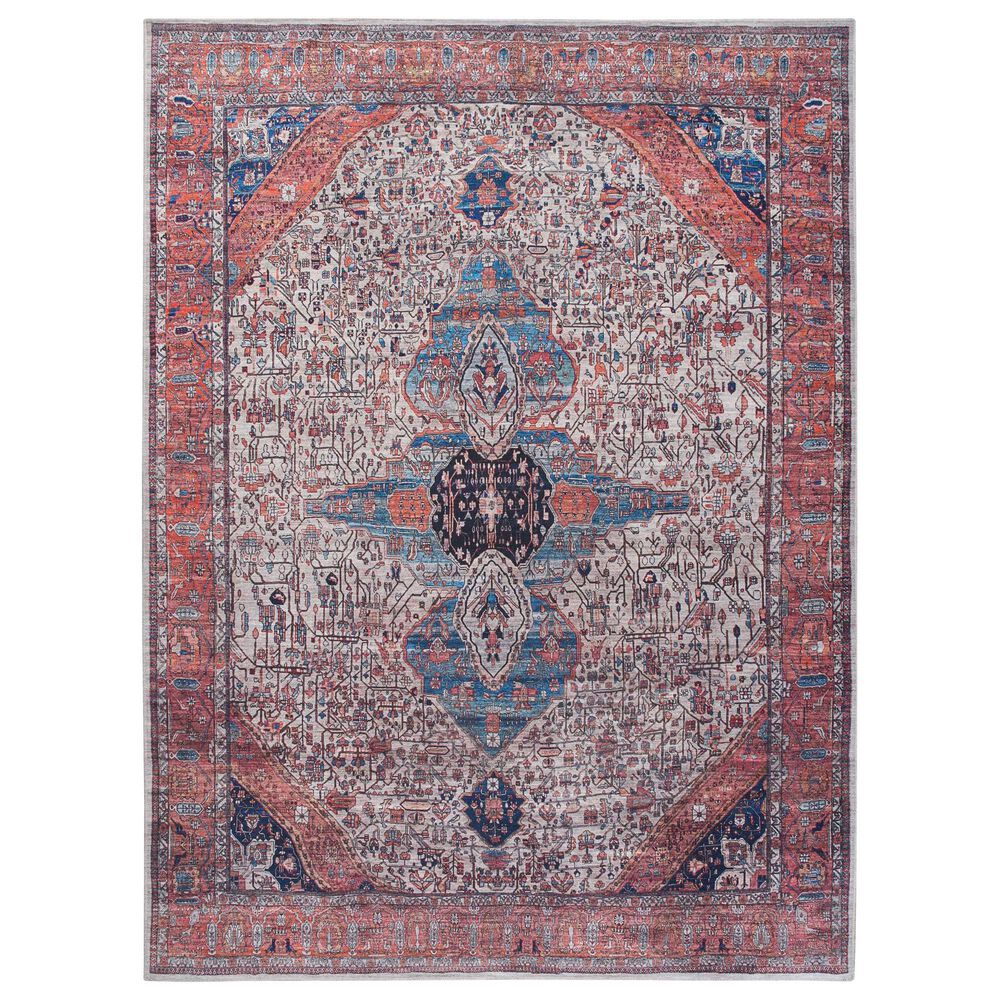 Nourison Grand Washables 5"3" x 7"3" Ivory Brick Area Rug, , large