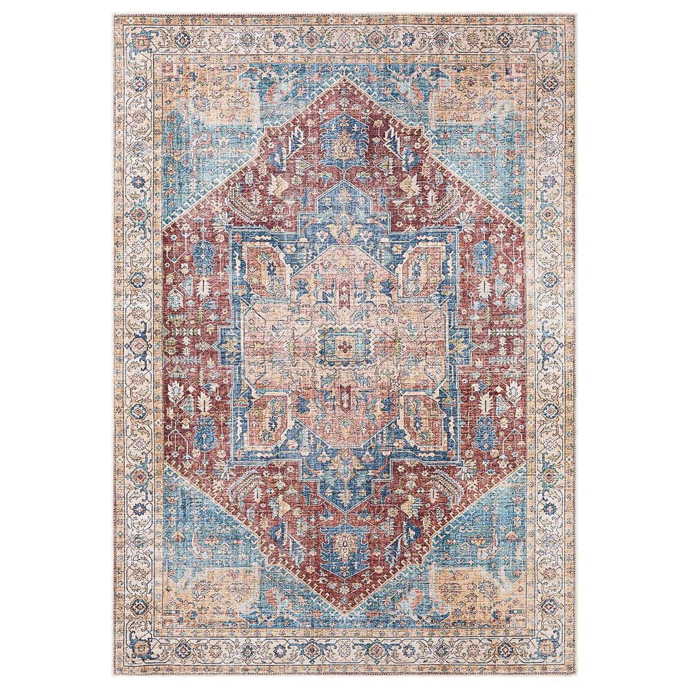 Surya Amelie AML-2310 2" x 2"11" Burnt Orange, Beige, Blue, Navy and Peach Area Rug, , large