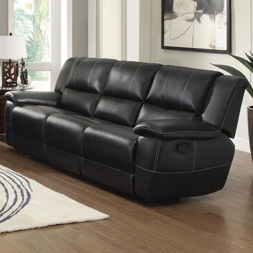 Pacific Landing Lee Reclining Sofa in Black, , large