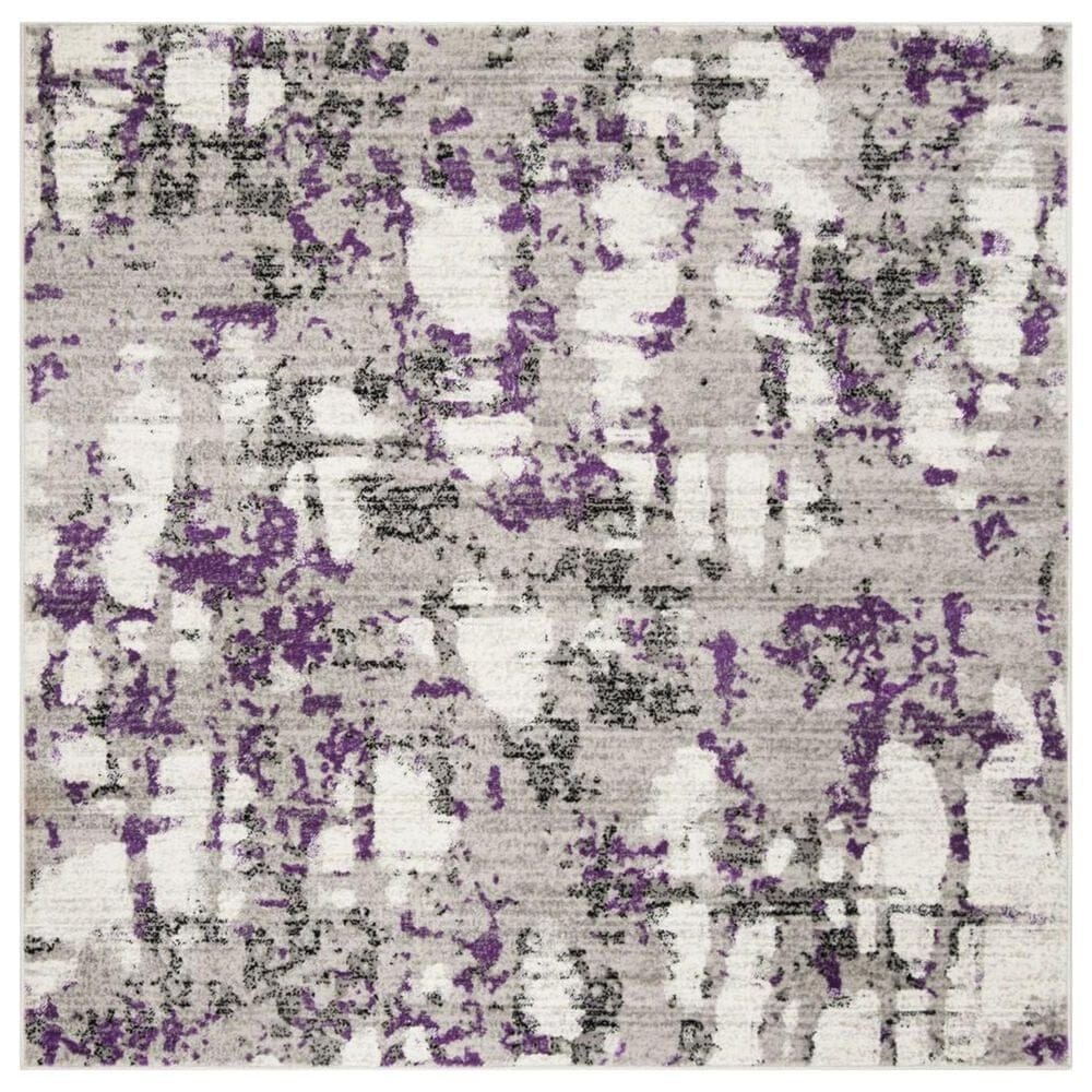 Safavieh Skyler SKY193R 6"7" Square Gray and Purple Area Rug, , large