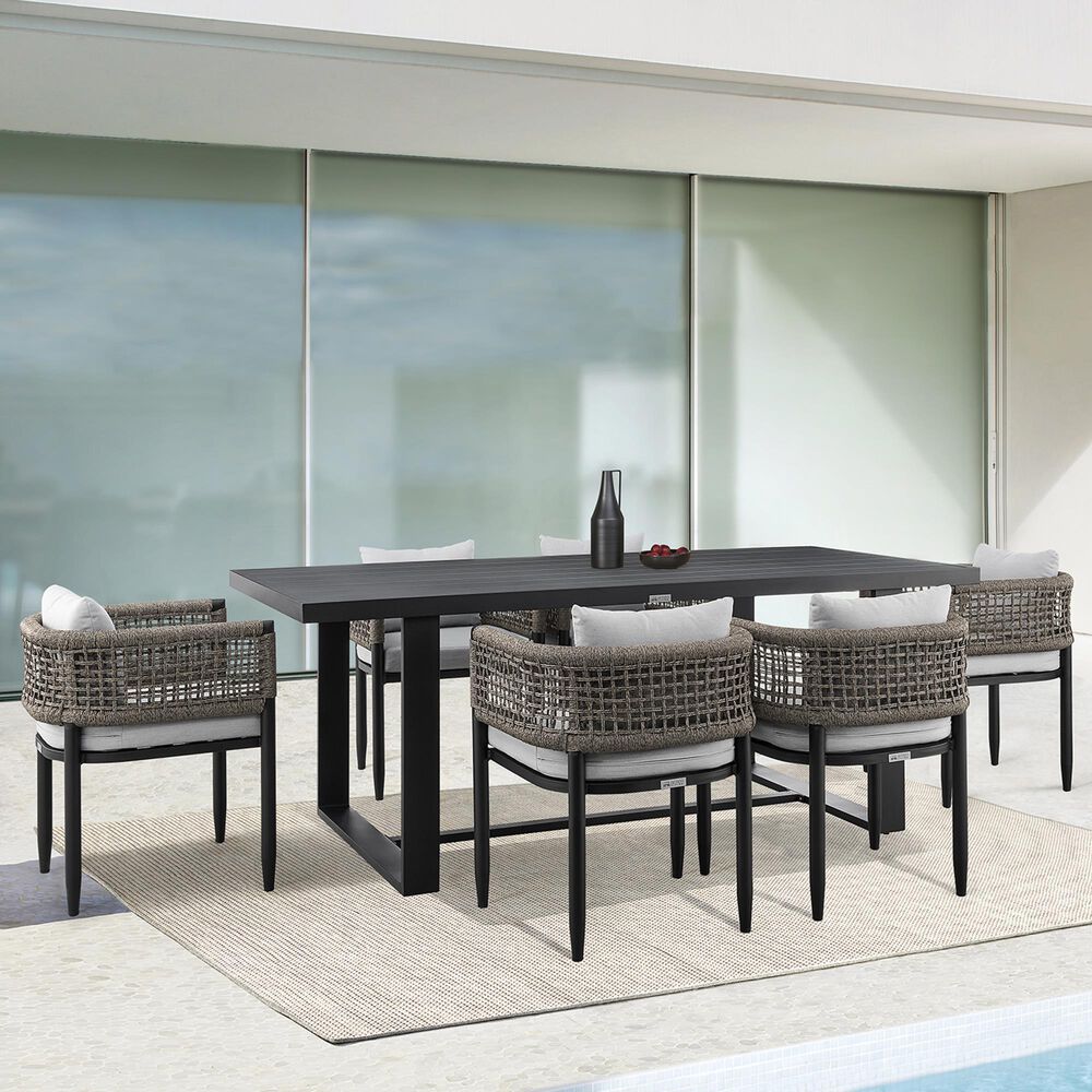 Blue River Felicia 7-Piece Patio Dining Table Set in Black, , large