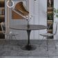 Leisuremod LeisureMod Verve Collection 48 Round Dining Table, Black Base with Sintered Stone Black Top, , large
