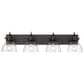 Golden Lighting Hines 4-Light Bath Vanity in Matte Black, , large