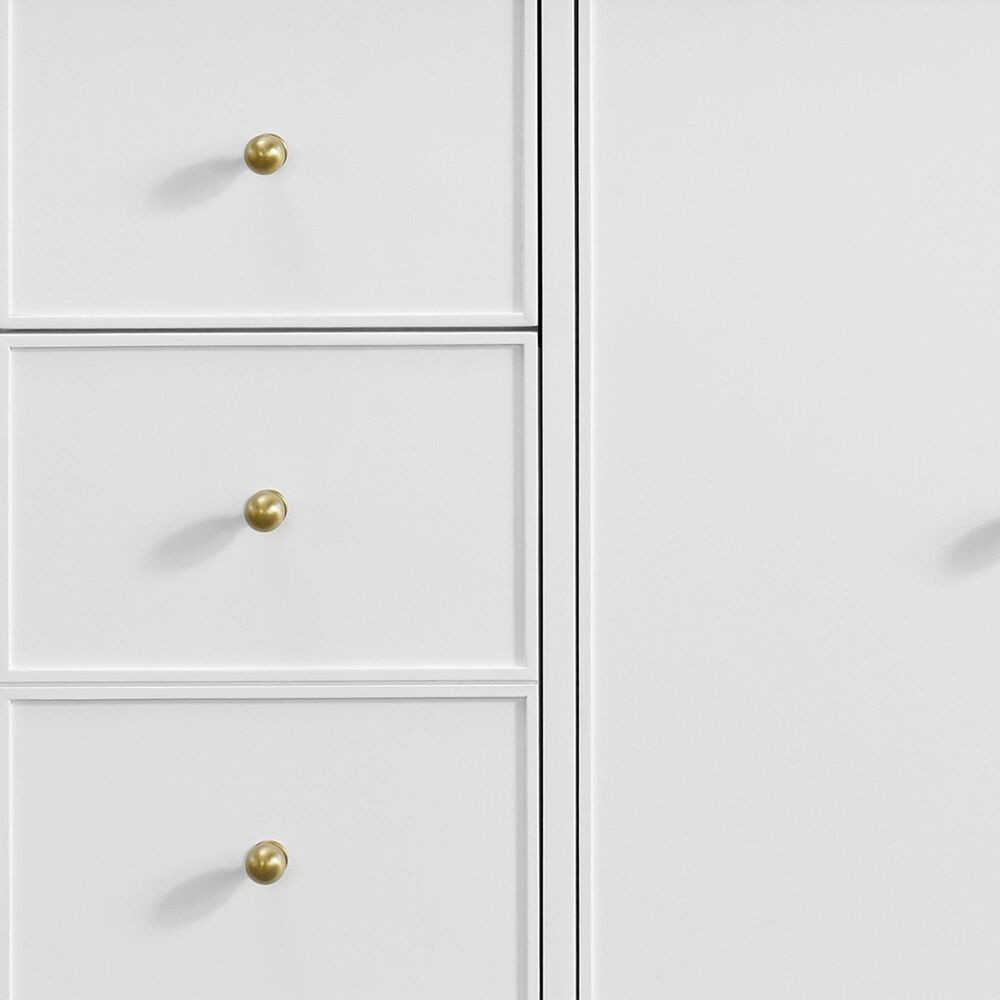 37B Heston 48" Single Bathroom Vanity in Bright White with White Composite Stone Top and Backsplash, , large