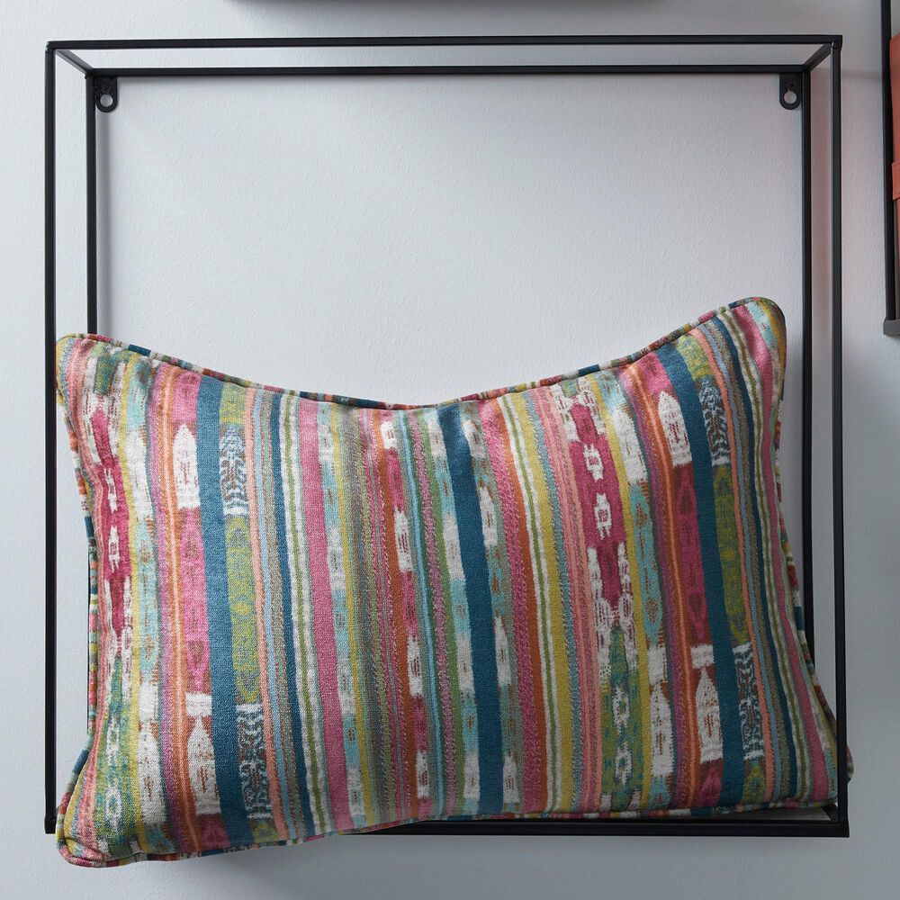 Ashley Orensburgh 16&quot; x 23&quot; Lumbar Throw Pillow in Blue and Red, , large