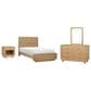 St Claire Home Margot and Theo 4 Piece Twin Platform Panel Set in Desert Oak, , large