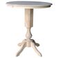 International Concepts 36" Modern Farmhouse Round Dining Table in Unfinished, , large