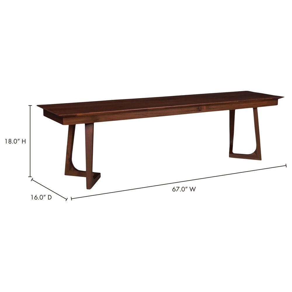 Moe&#39;s Home Collection Godenza Bench in Brown, , large