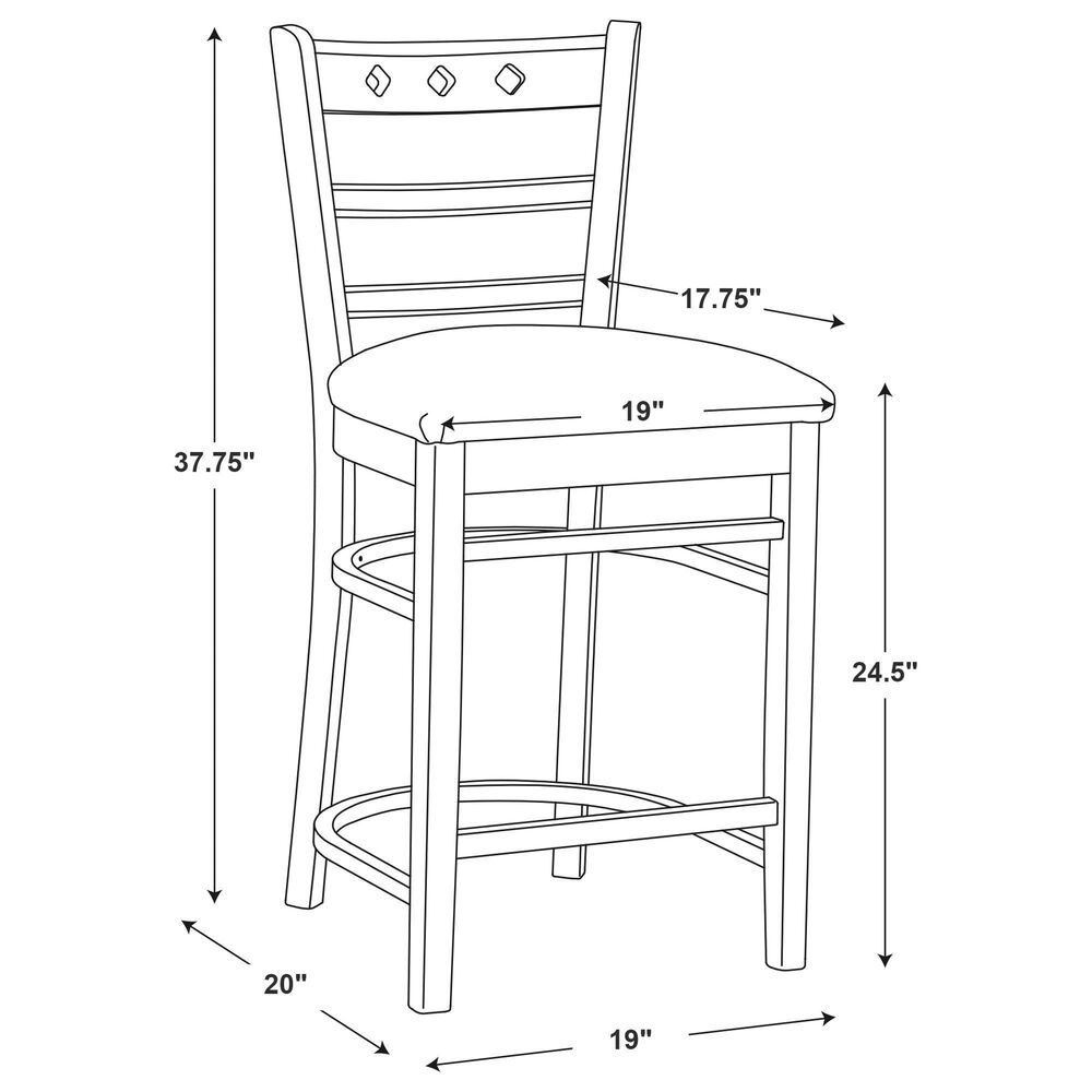 Linon Home Decor Darby Counter Stool in Espresso (Set of 2), , large