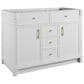 James Martin Bellshire 48" Single Bathroom Vanity in Bright White with 3 cm Parisien Bleu Silestone Top and Rectangular Sink, , large