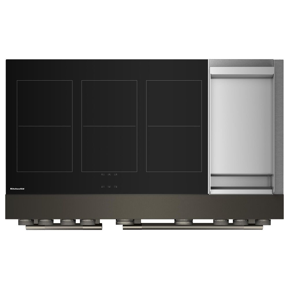 KitchenAid 6.3 Cu. Ft. Freestanding Commercial-Style Induction Range with Griddle in Black Ore, , large