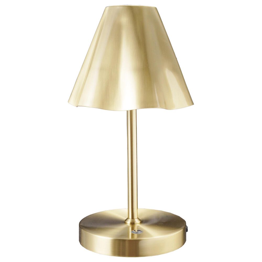 Creative Coop Metal LED Table Lamp with Touch Sensor in Gold, , large