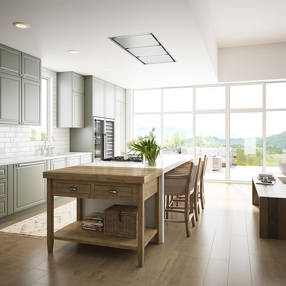 Zephyr Lux 63&quot; Convertible Island Range Hood in Stainless Steel, , large