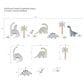 Lambs & Ivy Dino-Might 4-Sheet Wall Decal in Green, Gray and Blue, , large