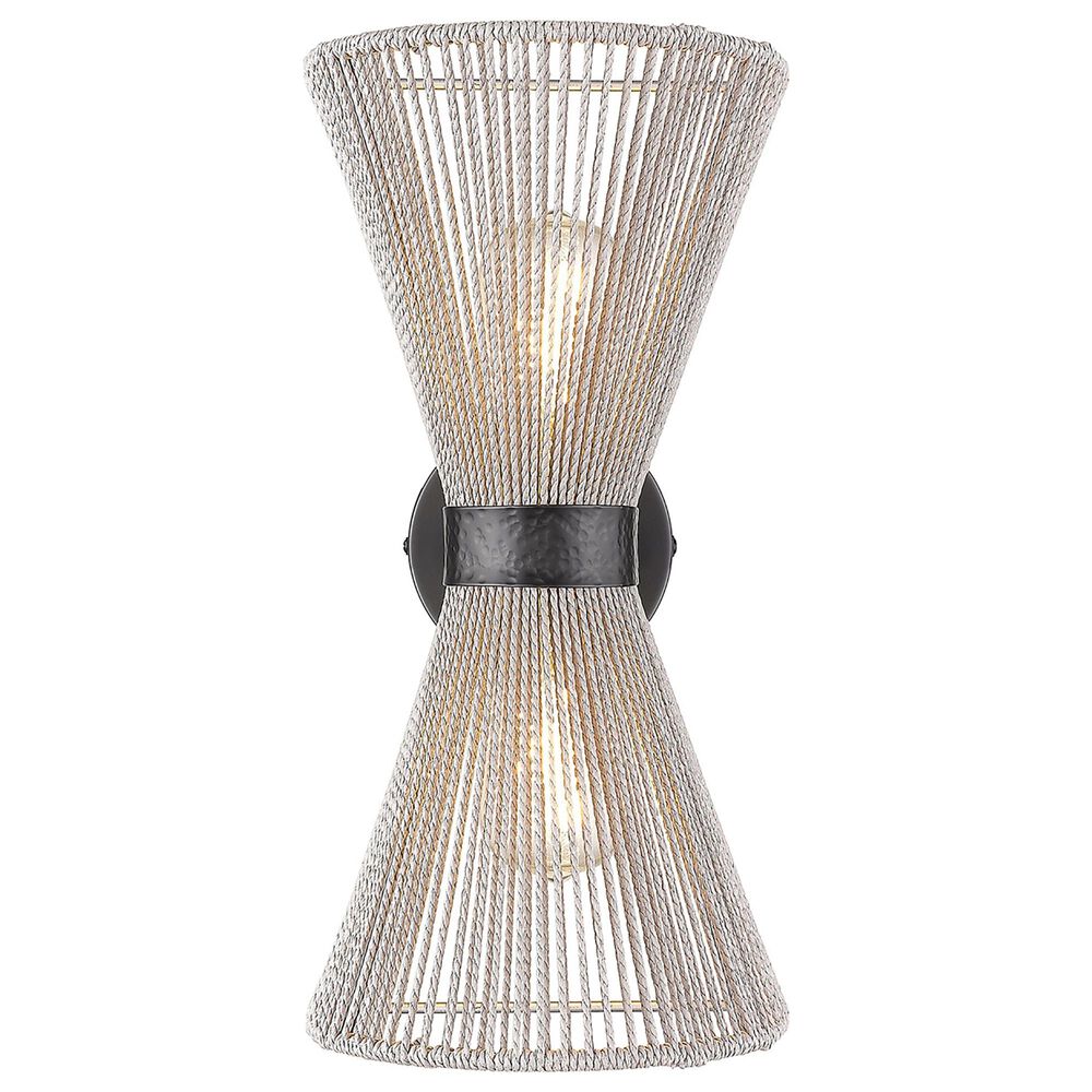 Golden Lighting Avon 2-Light Wall Sconce in Matte Black, , large