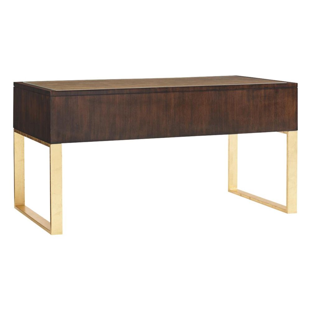Sligh Bel Aire Melrose Writing Desk with Gold Base in Walnut, , large