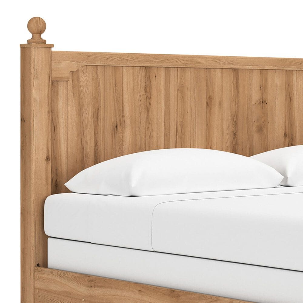 Ashley Aleaport King Panel Bed in Warm Brown, , large