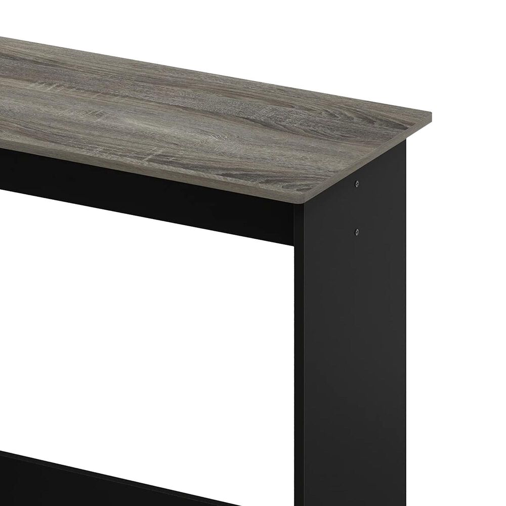 HOMLUX Modern Computer Desk in French Oak Grey and Black, , large
