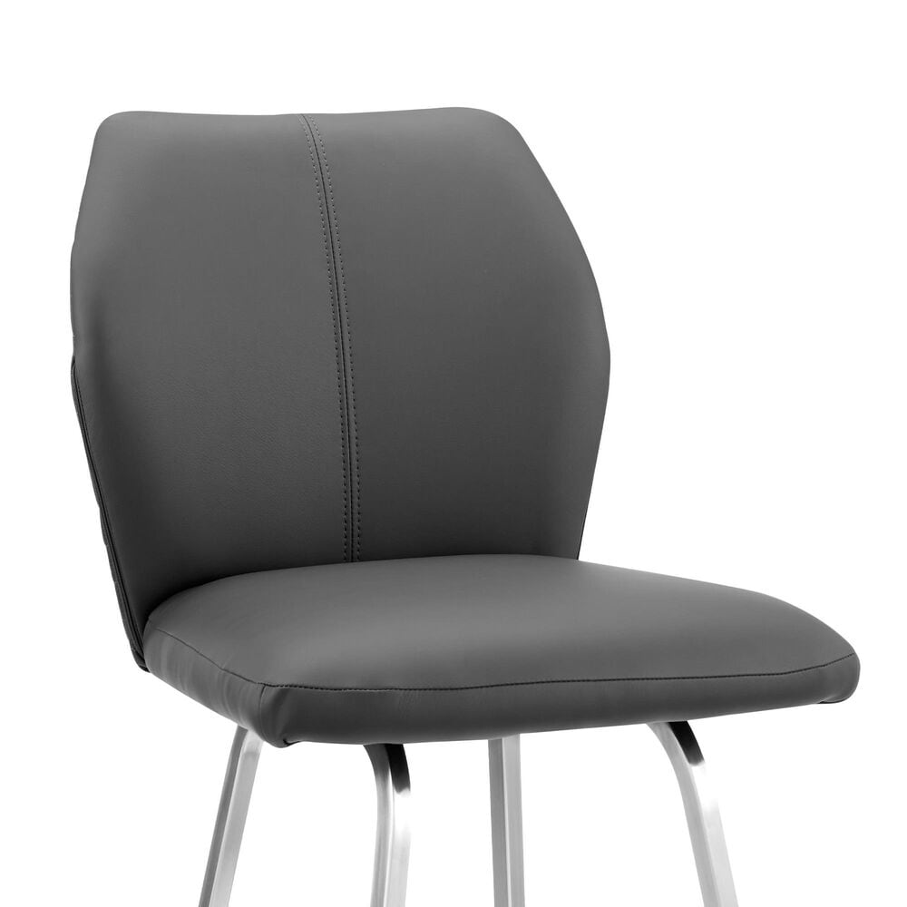 Blue River Tandy 30&quot; Barstool in Gray and Stainless Steel, , large