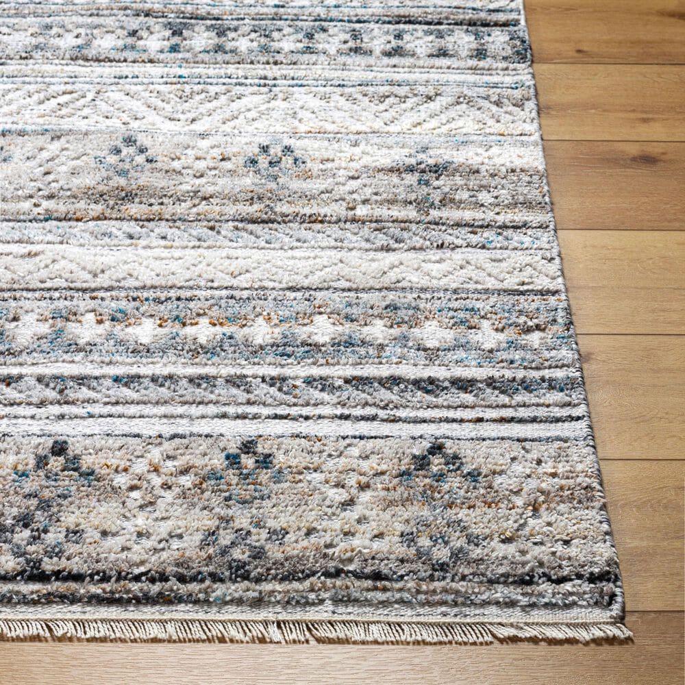 Surya Pompei Brown, Off-White, Light Gray, Black, Dark Blue and Charcoal 10&#39; x 14&#39; Area Rug, , large