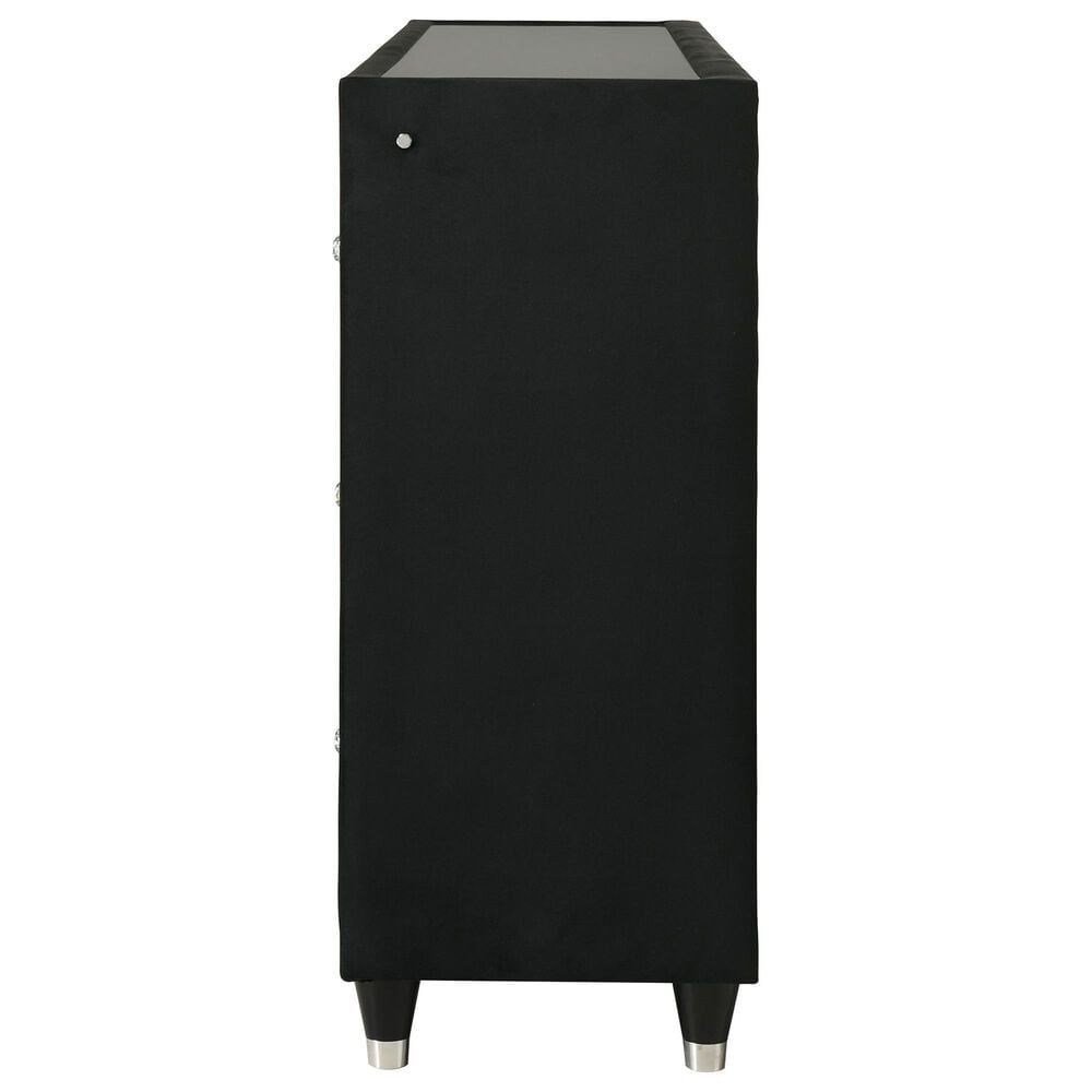 Pacific Landing Lorient 8-Drawer Flame Box Dresser in Black, , large