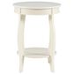 Linon Home Decor Aura Round Side Table in Off White, , large